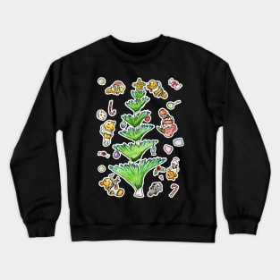 Festive Clownfish and a christmas tree (worm) Crewneck Sweatshirt